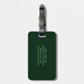 White Clematis Flower Pair Personalized Bagagelabel (Achterkant verticaal)