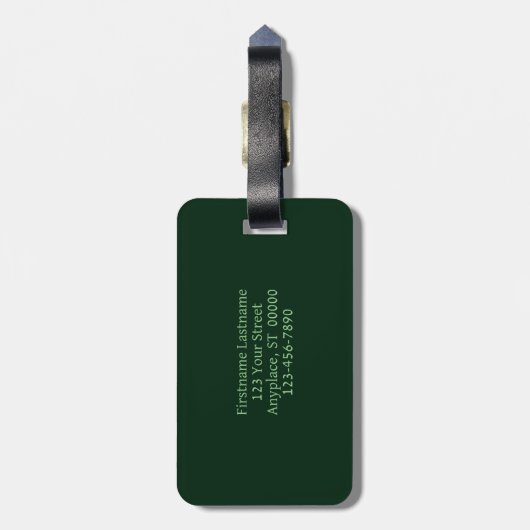 White Clematis Flower Pair Personalized Bagagelabel (Achterkant verticaal)