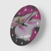 White Clematis Flower Persoonlijk Ronde Klok (Hoek)