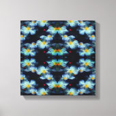 White Clematis Flowers Abstract Canvas Afdruk (Voorkant)