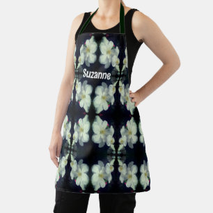 White Clematis Flowers Personalized Schort
