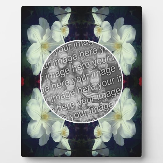 White Clematis Flowers Voeg je eigen foto toe Fotoplaat (Voorkant)