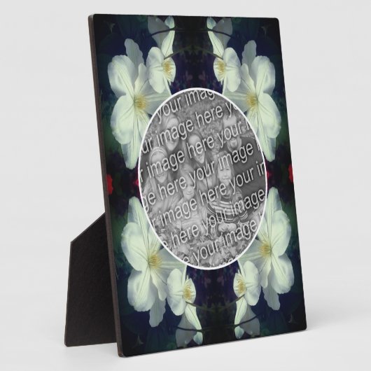 White Clematis Flowers Voeg je eigen foto toe Fotoplaat (Zijkant)