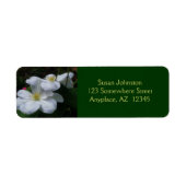 White Clematis Pair Flower Address Label (Voorkant)