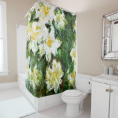 White Clematis van Claude Monet Douchegordijn (In situ)