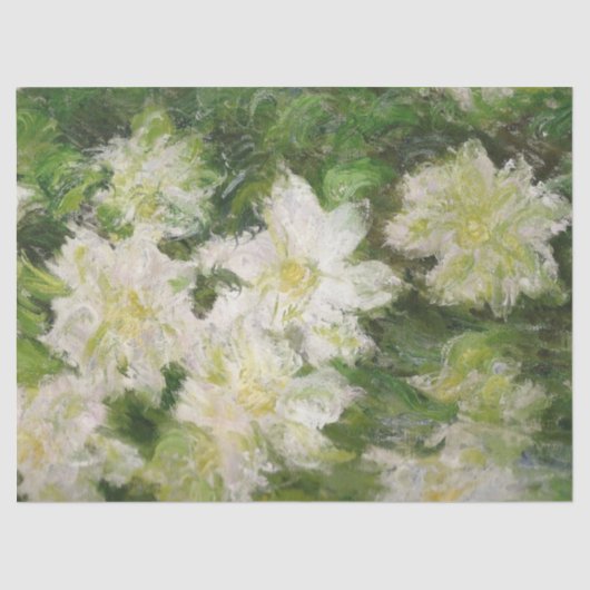White Clematis van Claude Monet Tissue Paper Tissuepapier (Voorkant)