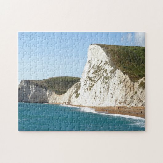 White Cliffs langs Jurassic Coast, Dorset, Engelan Legpuzzel (Horizontaal)