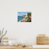 White Cliffs langs Jurassic Coast, Dorset, Engelan Poster (Keuken)