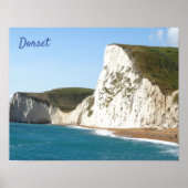 White Cliffs langs Jurassic Coast, Dorset, Engelan Poster (Voorkant)