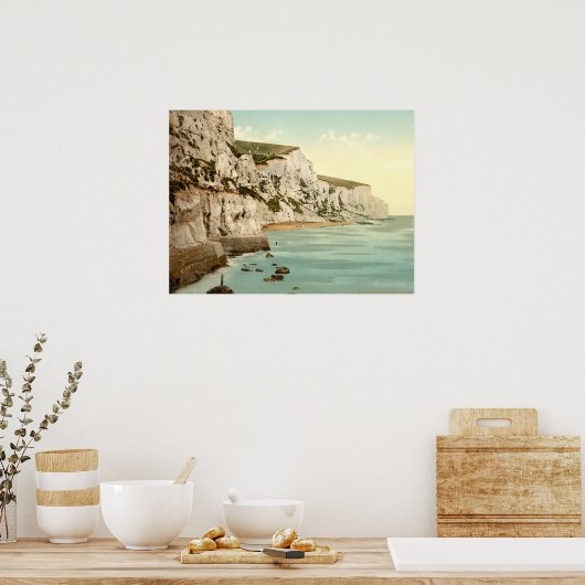 White Cliffs of Dover, Kent, England Poster (Keuken)