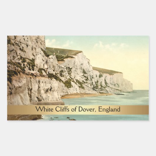 White Cliffs of Dover, Kent, England Rechthoekige Sticker (Voorkant)