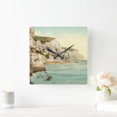 White Cliffs of Dover, Kent, England Vierkante Klok (Huis)