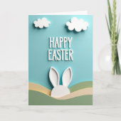 White Cloud Easter Scene Card Kaart (Voorkant)