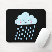 White Cloud Rain Drop Kostuum Kerst Halloween Muismat (Met muis)