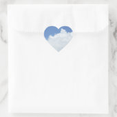 White Cloud Shape in Blue Sky Hart Sticker (Tas)
