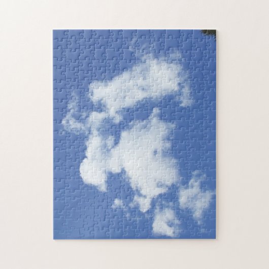 White Cloud Shapes Jigzaag Puzzle Legpuzzel (Verticaal)
