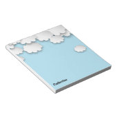 White Clouds Blue Sky Dreamweaver 3D Paper Cuting  Notitieblok (Schuin)