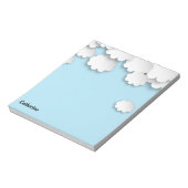 White Clouds Blue Sky Dreamweaver 3D Paper Cuting  Notitieblok (Linkerzijde)