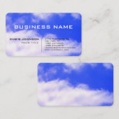 White Clouds Blue Sky Natuur Fotografie Modern Visitekaartje (Voorkant / Achterkant)