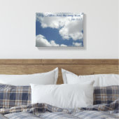 White Clouds Heaven Beauful Bible Verse Canvas Afdruk (Insitu (Slaapkamer))