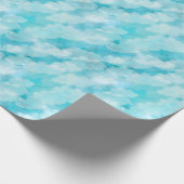 White Clouds Pattern Blue Sky Cadeaupapier (Hoek)