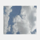 White Clouds Photo Print Fleece Deken (Voorkant (Horizontaal))