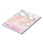 White Clouds Pink Sky Dreamweaver 3D Paper Cuting  Notitieblok (Linkerzijde)