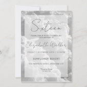 White Clouds Sweet Sixteen Birthday Party Kaart (Voorkant)