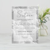 White Clouds Sweet Sixteen Birthday Party Kaart (Staand voorkant)