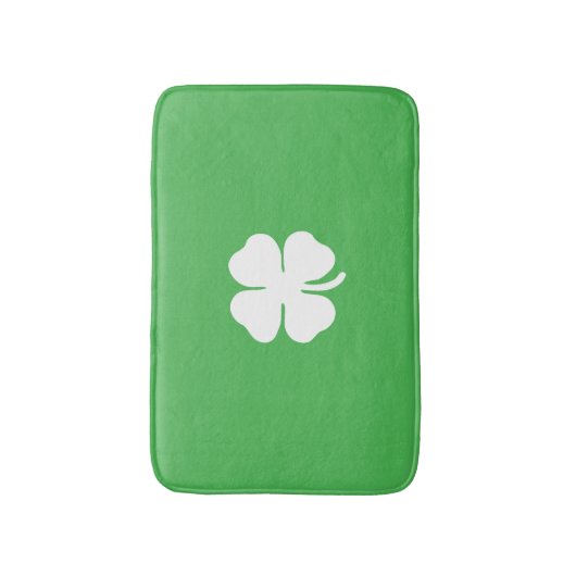 White Clover Leaf Bath Mat (Voorkant Verticaal)