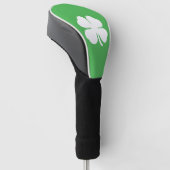 White Clover Leaf Driver Hoesje Golfheadcover (Schuin)