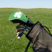 White Clover Leaf Driver Hoesje Golfheadcover (Insitu)