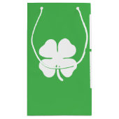 White Clover Leaf Gift Bag Klein Cadeauzakje (Achterkant)