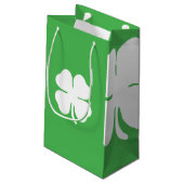White Clover Leaf Gift Bag Klein Cadeauzakje (Achterkant Gekanteld)
