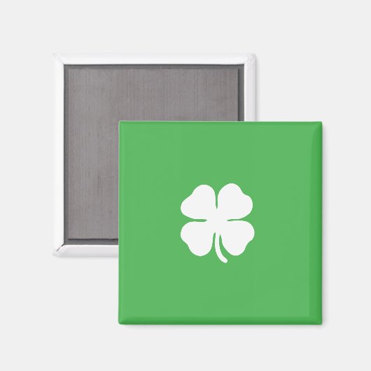 White Clover Leaf Magnet (Voorkant / Achterkant)