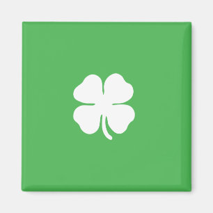 White Clover Leaf Magnet