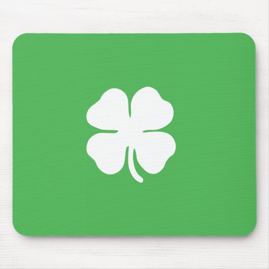 White Clover Leaf Mousepad Muismat (Voorkant)