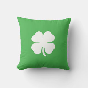 White Clover Leaf Pillow Kussen