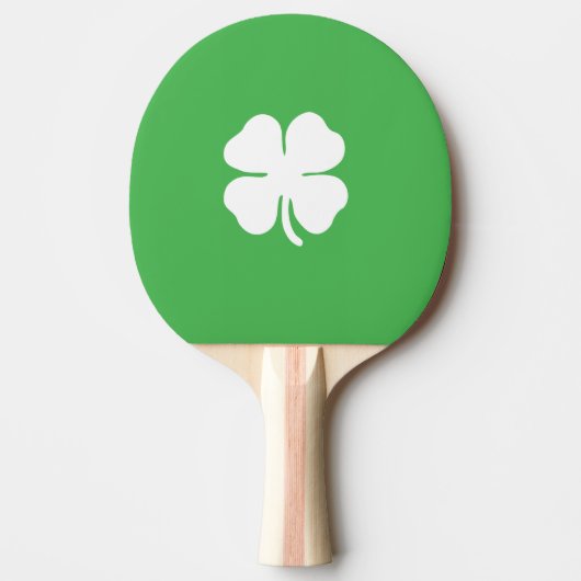 White Clover Leaf Ping Pong Paddle Tafeltennisbatje (Voorkant)