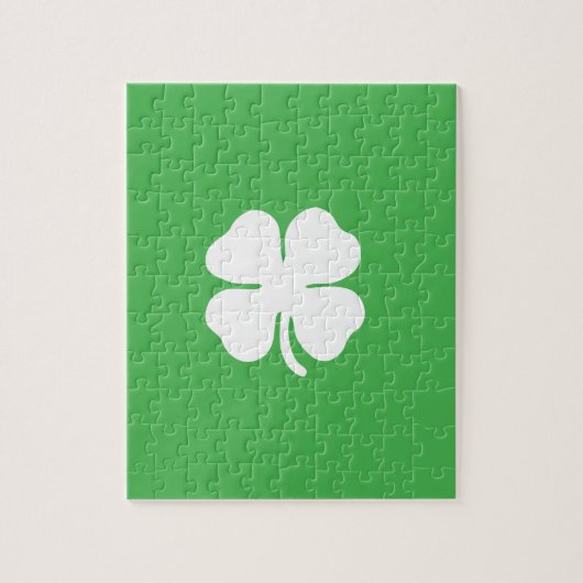 White Clover Leaf Puzzle Legpuzzel (Verticaal)