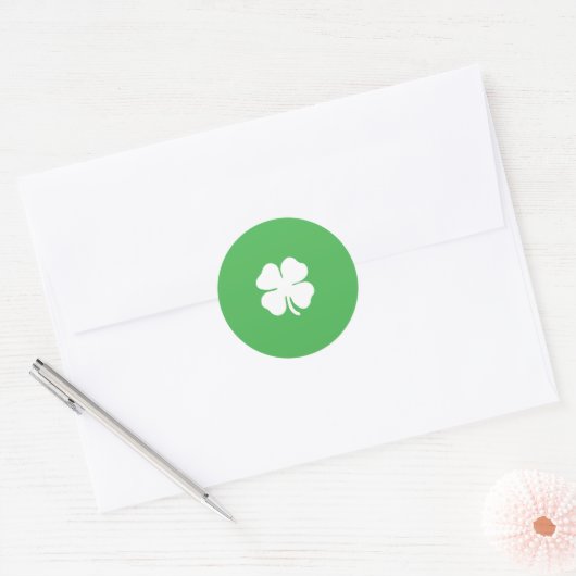 White Clover Leaf Sticker (Envelop)
