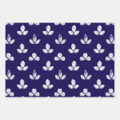 White Clover Navy Blue Inpakpapier Vel (Voorkant 3)
