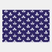 White Clover Navy Blue Inpakpapier Vel (Voorkant)