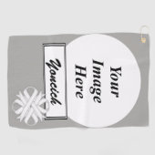 White Clover Ribbon door Kenneth Yoncich Golfhanddoek (Horizontaal)