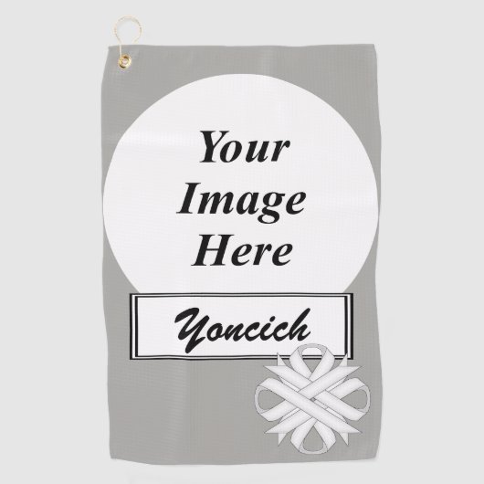 White Clover Ribbon door Kenneth Yoncich Golfhanddoek (Voorkant)