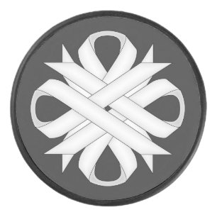 White Clover Ribbon door Kenneth Yoncich Hockey Puck