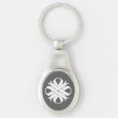 White Clover Ribbon door Kenneth Yoncich Sleutelhanger (Voorkant)