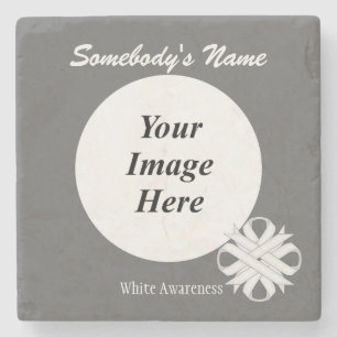 White Clover Ribbon door Kenneth Yoncich Stenen Onderzetter