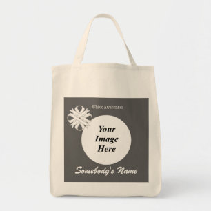 White Clover Ribbon Sjabloon door Kenneth Yoncich Tote Bag