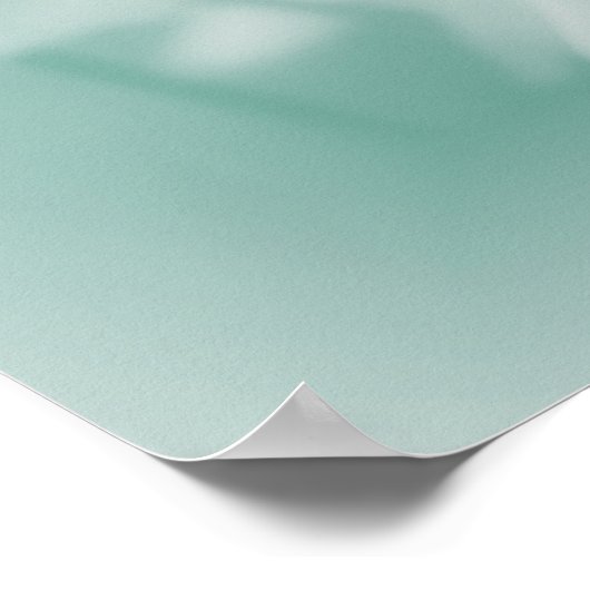 White CLover Wildflower in Aqua Poster (Hoek)